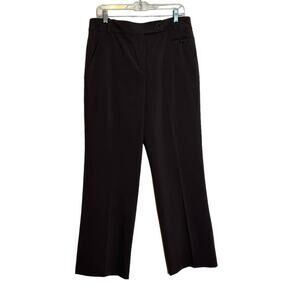 Larry Levine stretch straight legs brown pants size 12